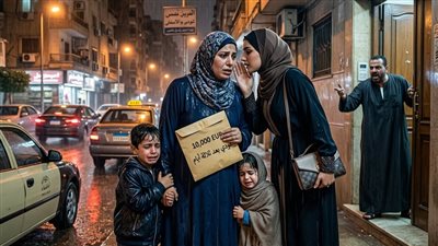 القي الزوج زوجته واطفاله خارج المنزل